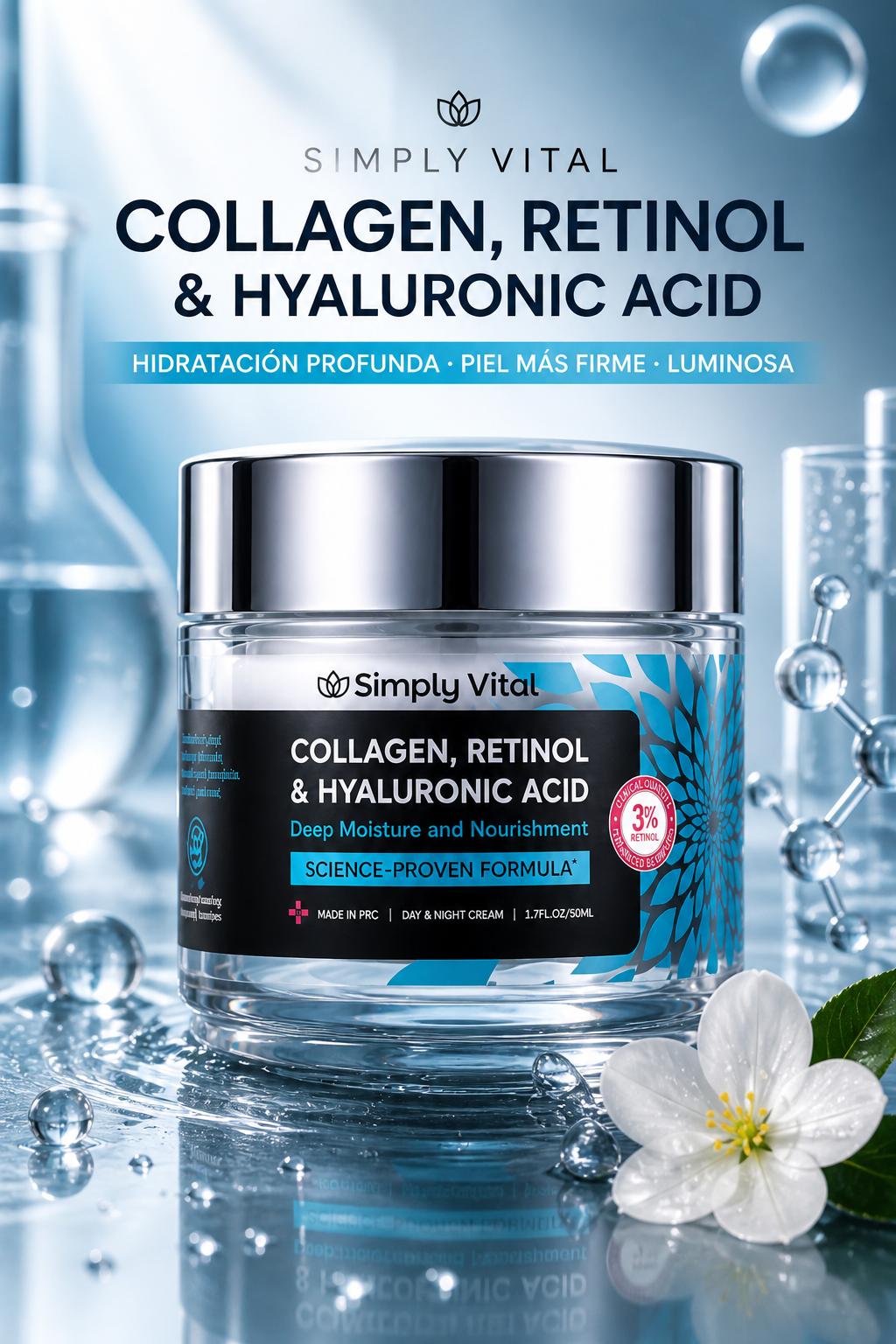 SimplyVital – Collagen, Retinol & Hyaluronic Acid Cream
