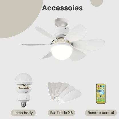 Lampara Abanico de Techo Portatil ❄️