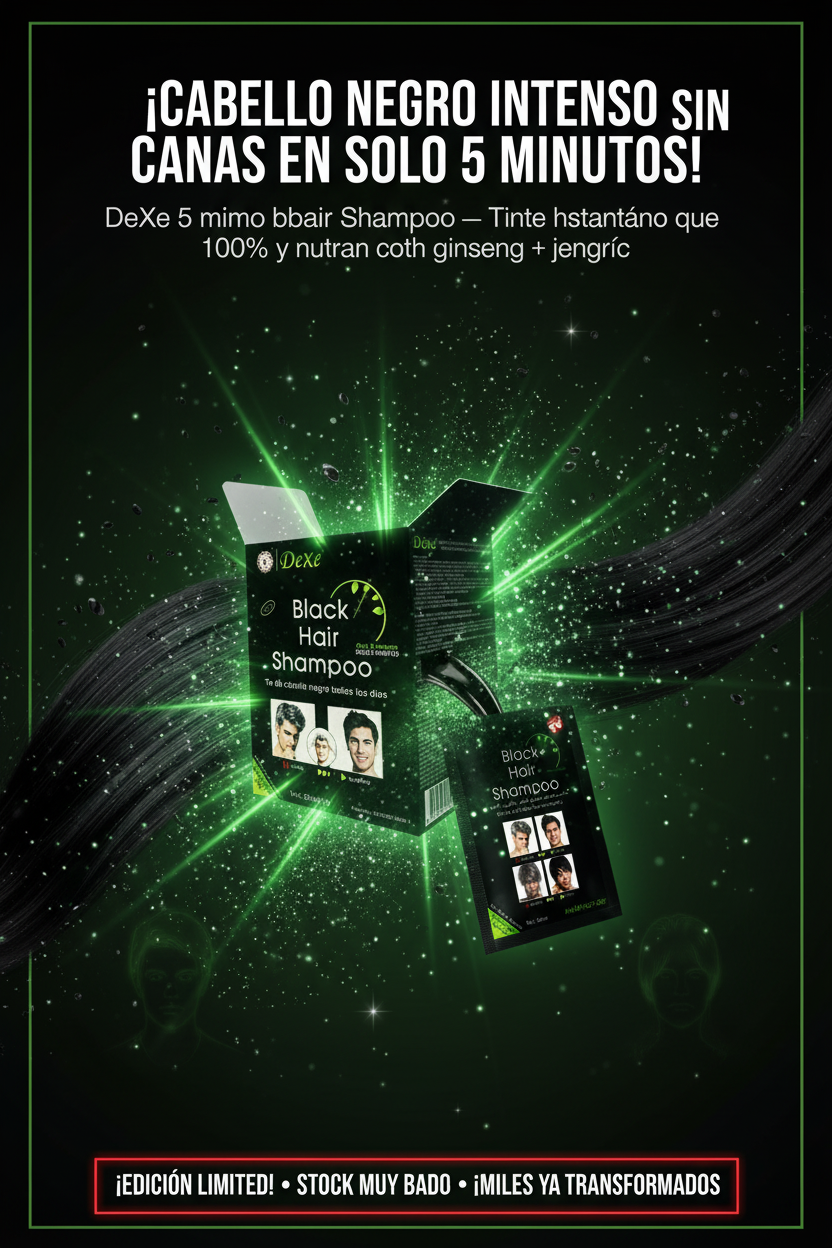 Dexe Black Hair Shampoo (Shampoo Tapa Canas)